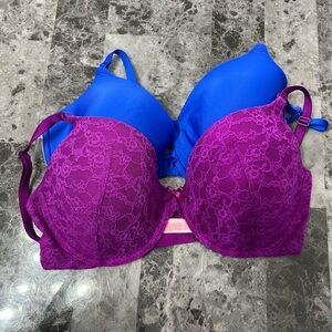 Victoria's Secret Lined Perfect Coverage 34DD Bra Bundle